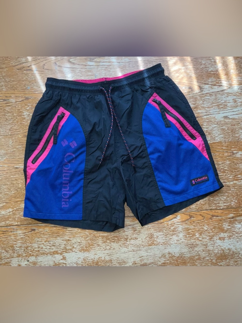 Columbia Riptide Retro Omni-Shield Swim Trunks Hiking Shorts  Size Medium Mens